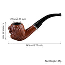 Classical Detachable Wooden Pipes without Pipe Rack Old-fashioned Flat-mouth Wood Tool