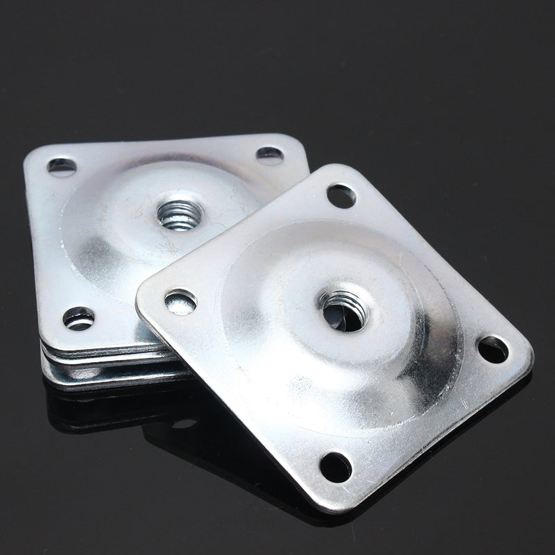 4Pcs Level Leg Mounting Plates Square Furniture Attachment Fixing Plates Brackets