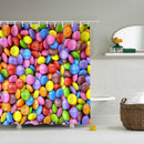 Dazzling Design Colorful Pattern Bathroom Waterproof Polyester Fabric Shower Curtain