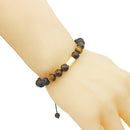 Vintge Tiger Eye Stone Bracelets Fashion Lave Copper Adjustable Bracelet Gift for Men