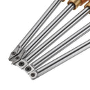 Drillpro Wood Turning Tool Carbide Insert Cutter with Wood Handle Lathe Tools Round Shank Woodworking Tool