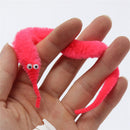 6PCS Magic Twisty Fuzzy Worm Wiggle Moving Sea Horse Kids Trick Toy Six Color