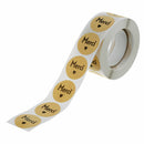 500Pcs/Set French Merci Stickers Roll Kraft Paper Round Sealing Commercial Labels