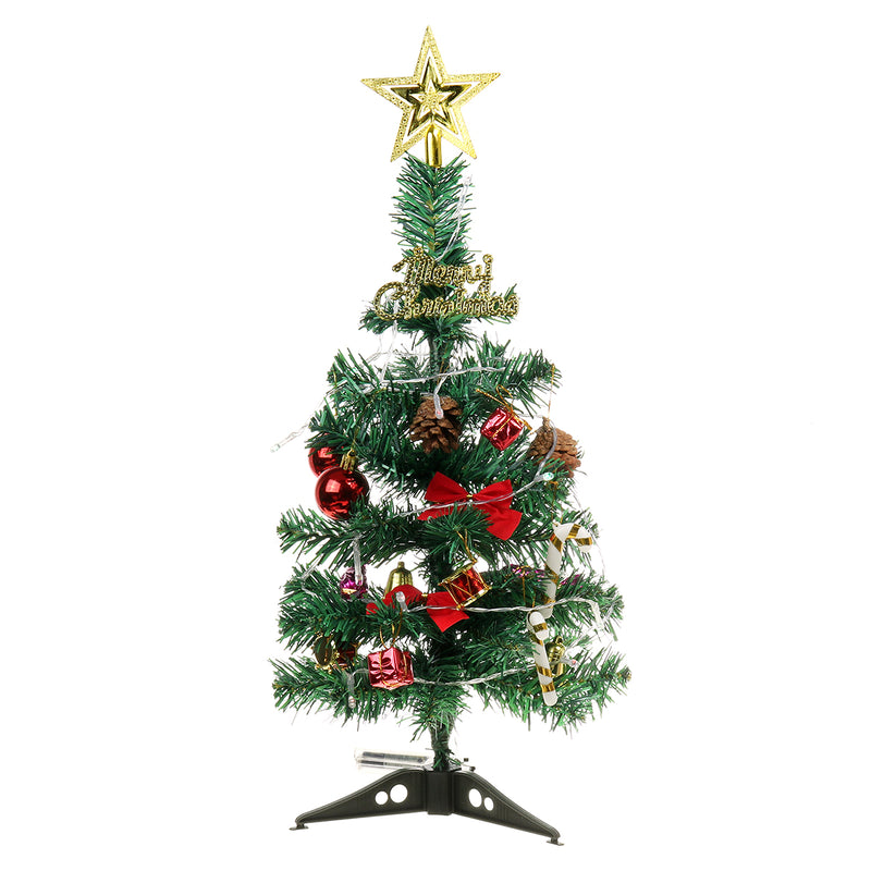 Tabletop Artificial Small Christmas Tree Artificial Lit LED Indoor Decorations
