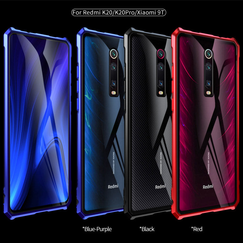 Bakeey Luxury Aluminum frame Metal Bumper&Tempered Glass Back Cover Protective Case for Xiaomi Mi9T / Mi 9T PRO / Redmi K20 / Redmi K20 Pro