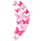 12Pcs Creative Butterfly Wall Stickers Shiny Porcelain Pattern 3D Butterfly Sticker Home Wall Decor