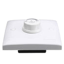 220V LED Dimmer Single Light Rotary Switch for Dimmable Lighting White
