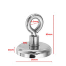 Effetool 36mmx40mm 50kg Neodymium Recovery Magnet Metal Detector Claw Hook Magnet