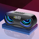 Bakeey 10W Creative Wireless bluetooth 5.0 Speaker Dual Units LED Display Alarm Clock FM Radio TF Card Stereo Speaker with Mic