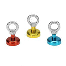 Effetool 25mm 22kg Neodymium Recovery Magnet Metal Detector Circular Eyebolt Magnet Red/Yellow/Blue