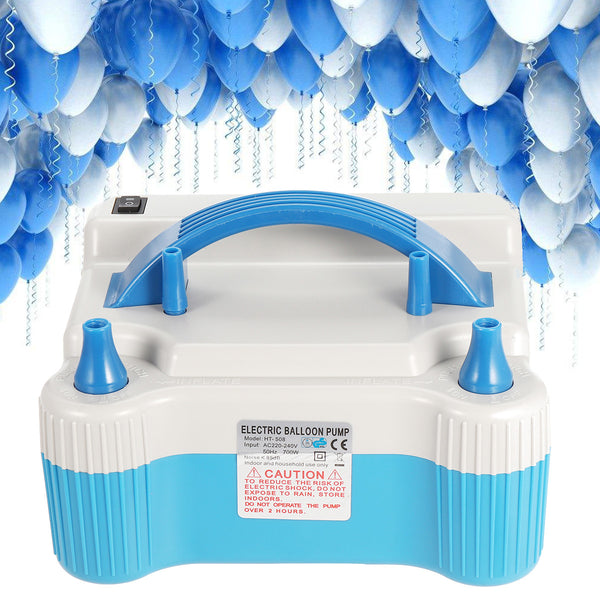 700W 220V Dual Tip Electric Balloon Air Pump Portable Inflator Blower Wedding Party