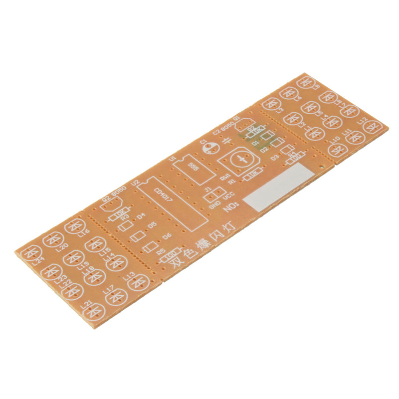 DIY Two-color LED Flashing Light Electronic Kit Circuit Board