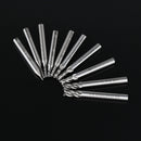 Drillpro 10pcs 1.5-6mm HSS 4 Flute End Mill Cutter 6mm Straight Shank CNC Drill Bit Set