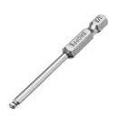 Broppe 7pcs SAE 5/64-5/16 Inch 65mm Magnetic Ball Screwdriver Bit 1/4 Inch Hex Shank