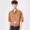 Xaiomi VLLICON ID Credit Card Holder Card Storage Bag Work Permit Leather Card Bag With Lanyard