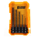 Drillpro 18PCS Screwdriver Drill Bit Set 5PCS 2-6mm Twist Drill Bit 12PCS Phillips Torx Square Screwdriver Bit and Quick Change Extension Rod with Box