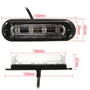 4 LED Waterproof Car Truck Strobe Flash Warning Light Side Maker Light Amber DC 12 24V