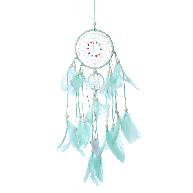 Handmade Christmas Light LED Light Feather Dream Catcher Home Party Wedding Decor Gift