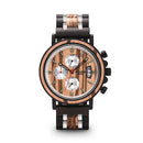 BOBO BIRD S28 Unique Design Men Wrist Watch Calendar Wooden Quartz Creative Watch