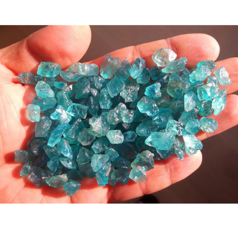 100g Natural Blue Green Apatite Stone Rough Mineral DIY Settings