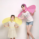 Creative Raincoat Umbrella UFO Shape Rain Hat Cap Child Adult Rain Coat Cover 3 Sizes