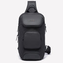 BANGE BG-7086 8L USB Anti Theft Chest Bag Oxford Cloth Men Shoulder Bag Travel Crossbody Bag