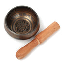 Gilt Bronze Tibetan Yoga Singing Bowl Buddhist Resonance Chakra Meditation With Hammered
