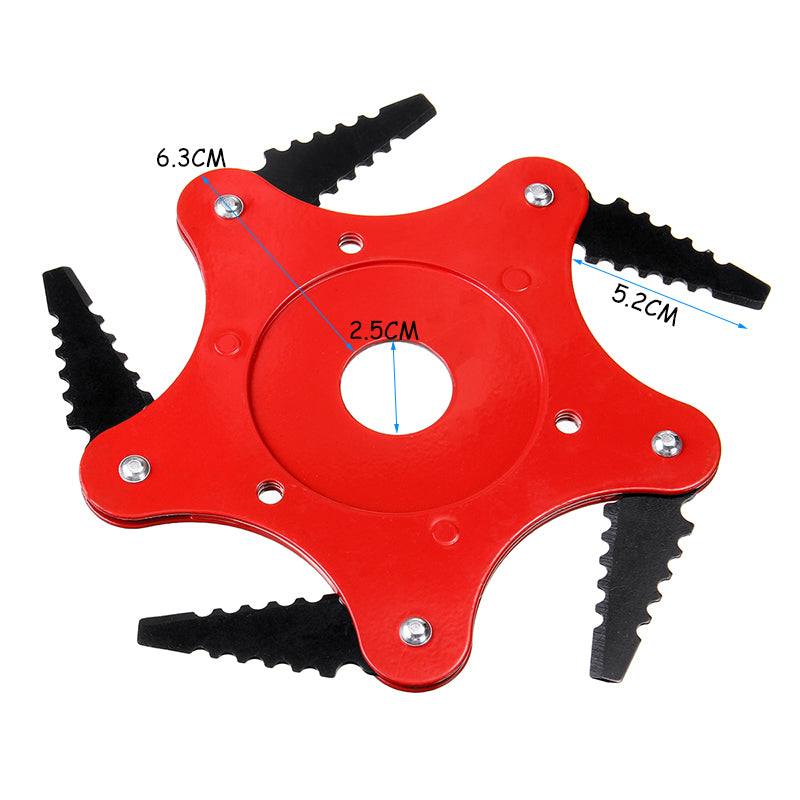 Upgrade 5 Sawtooth Steel Blades Trimmer Head Lawn Mower Grass Weed Eater Brush Cutter