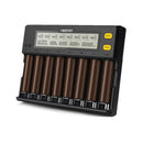 Miboxer C8 8 Slots Rapid Smart AA AAA 18650 Battery Charger Current Optional Overcharging Protection