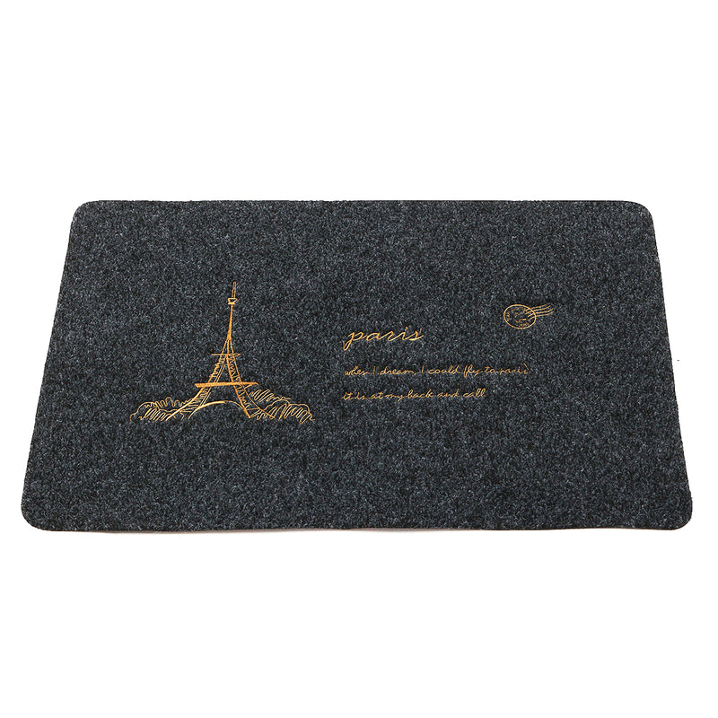 Eiffel Tower Waterproof Carpet Non Slip Door Floor Rug Mat Home Kitchen Bathroom