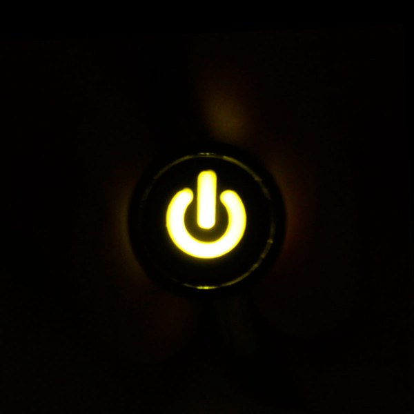Power Symbol Latching Switch LED Light Push Button SPST