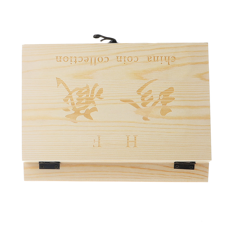 20/100PCS Rugged Wooden Coins Display Case Capsule Holder Storage Coin Collection Box