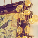 Battery Powered 2.3M 20LEDs Warm White Pineapple Shaped Outdoor Lanterns String Lights For Holidays