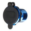 QC 3.0 Motorcycle Car Socket Dual USB Port Charger Socket Voltmeter Current Display