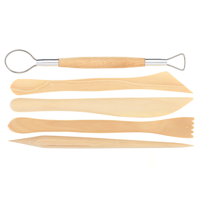 42Pcs Wooden Clay Sculpting Tools Pottery Carving Tool Set Modeling Craft Hobby