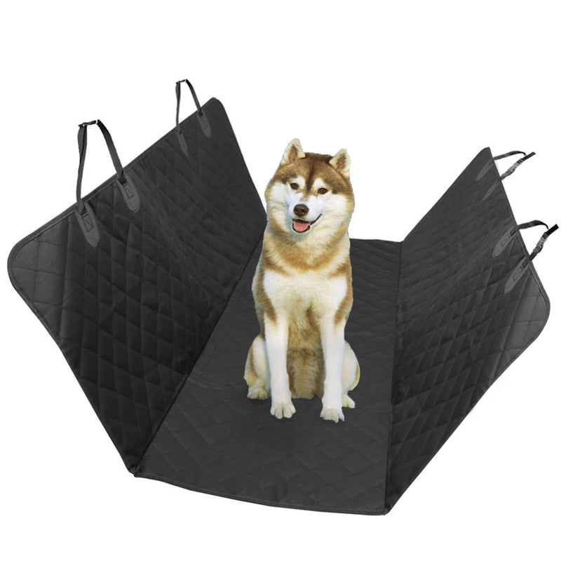 Black Waterproof & Nonslip Backing Car Pet Seat Cover Hammock Convertible Pet Mat for Cars
