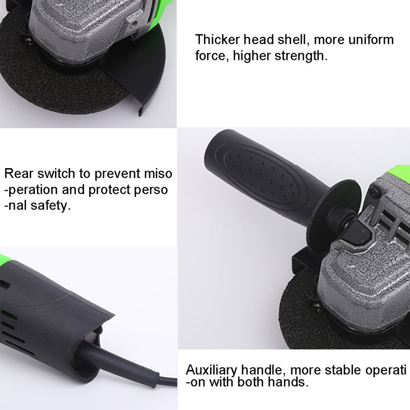 980W 220V Electric Angle Grinder Polishing Polisher Grinding Cutting Tool