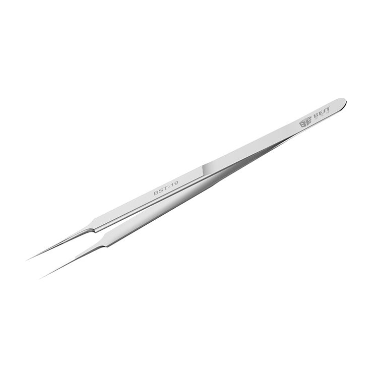 BEST BST-19 Fine Floating-wire Tweezers Ultra-sharp Elongated Mobile Phone Elbow Plus Hard Tweezer