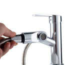 Adjustment Copper Faucet Lifting and Pulling Single Hole Bath Faucet  Hot and Cold Mixing with Two Pipes  Bathroom Kitchen