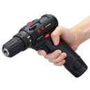 12V Electric Cordless Drill Chuck 2 Speed Screwdriver Hammer LED Light 1500mAh