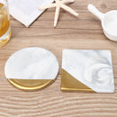 Gold marble Coaster Cup Mat Placemat Pad Holder 3 Styles Round Square Octagon