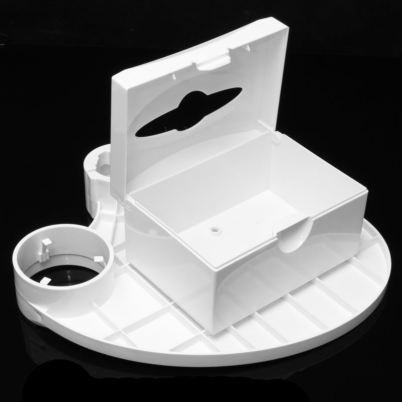 3 In1 Dental Chair Tray Table Post Mounted Tray Tissue Box Disposable Cup Case Dental Tools