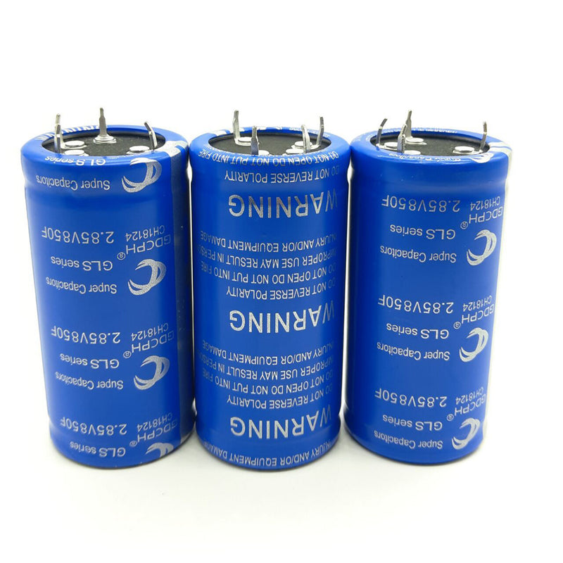1pcs Ultracapacitor 2.85v850f Capacitor Auto Rectifier Capacitor Super Farad Capacitor Backup Power Supply 2.85V 850F
