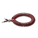 Natural Siam Rosewood Beads Buddha Bead Elastic Bracelet for Women Men