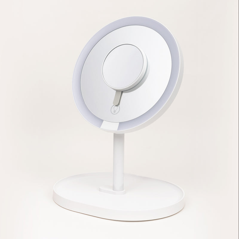 XY 2 in 1 Protable LED Touch Light Makeup Mirror Rechargeable White Desktop Decor from Xiaomi Youpin
