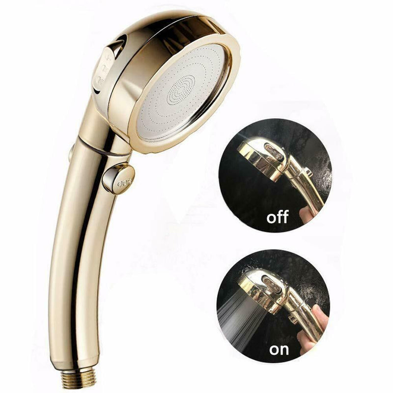 3 In 1 High Pressure Showerhead Handheld Shower Head with ON/Off Pause ON OFF