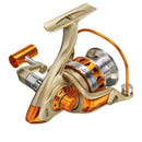 JE2000-7000 Fishing Reel Aluminum 5.2:1 Metal Spool Folding Arm Left Right Spinning Fishing Tool