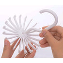 20 Claws Rotatable Mini Round Plastic Ties Rack Scarf Stand Jewelry Stand