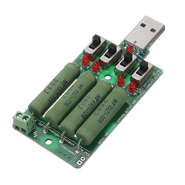 5pcs JUWEI 10W 4 Switch USB Aging Discharge Loader 15 Kinds Current Test Load Support QC2.0 QC3.0