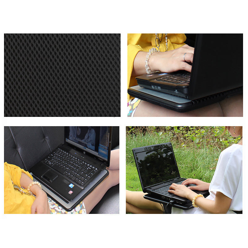 OImaster CP-1004 Laptop Cooler Comfort Mesh Fabric Notebook Cooler Cooling Pad Computer Usb Fan Stand For Laptop Pc 12-15.6 Inch
